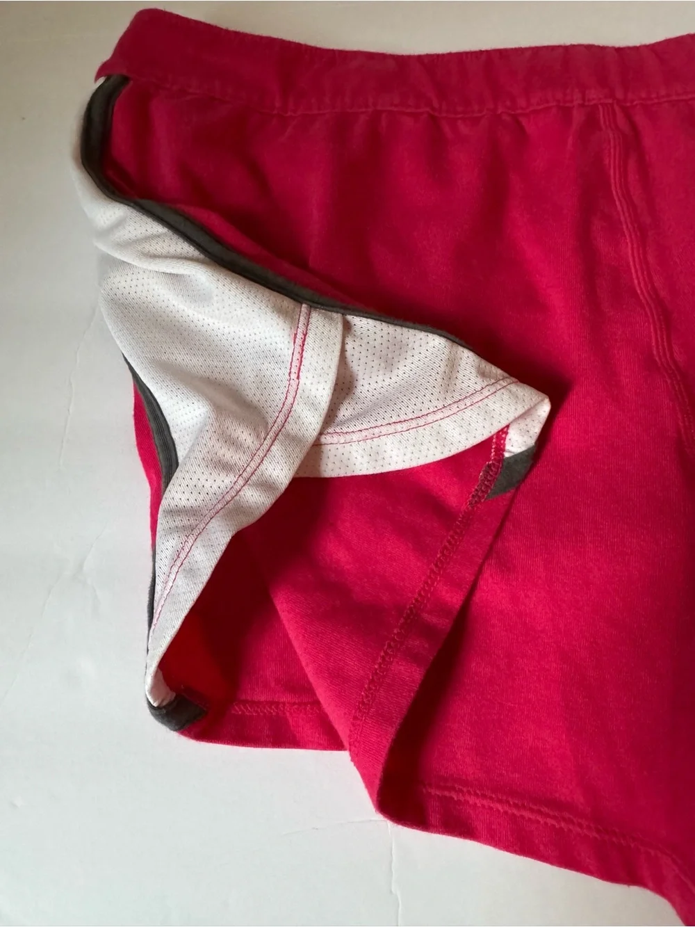Nike Size XL Womens Pink Lined Drawstring Pull On Logo Athletic Sports Shorts